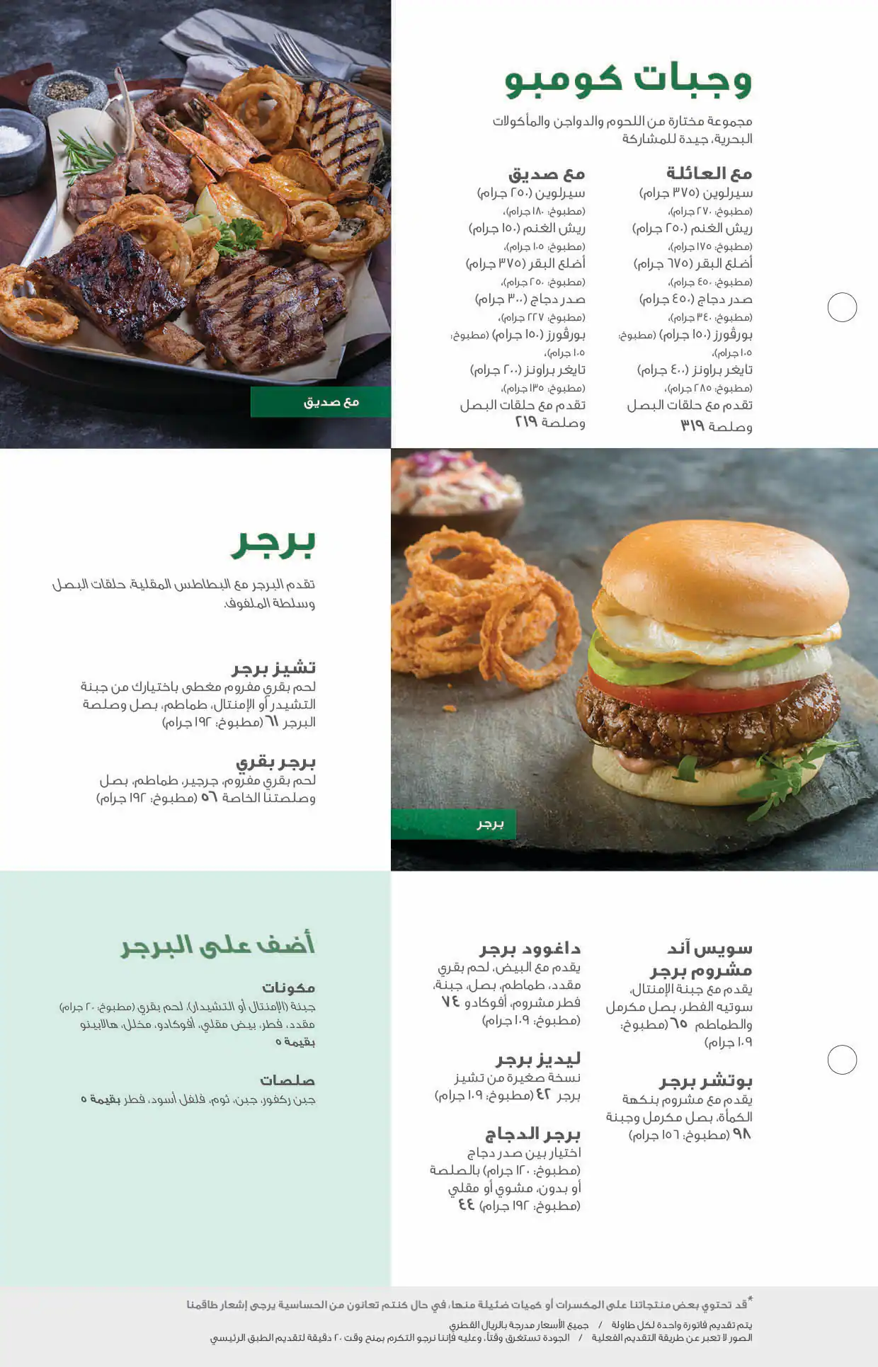 Menu of The Butcher Shop & Grill, Al Waab, Doha  