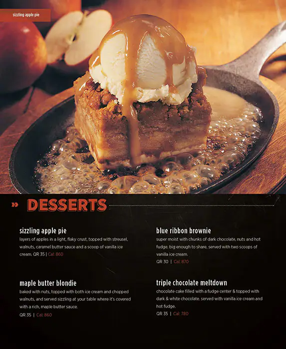 Menu of Applebee's - ابل بيز, Al Nasr, Doha  