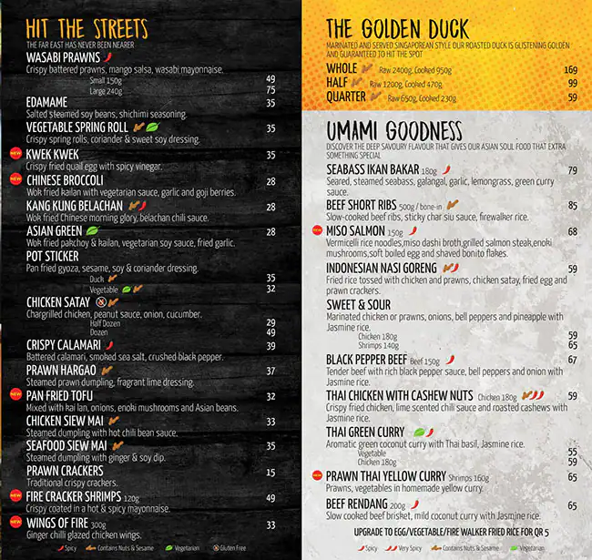 Menu of The Noodle House, City Center Mall, Dafna, Doha  