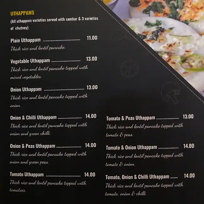 Menu of Saravanaa Bhavan, Al Ghanim, Doha  