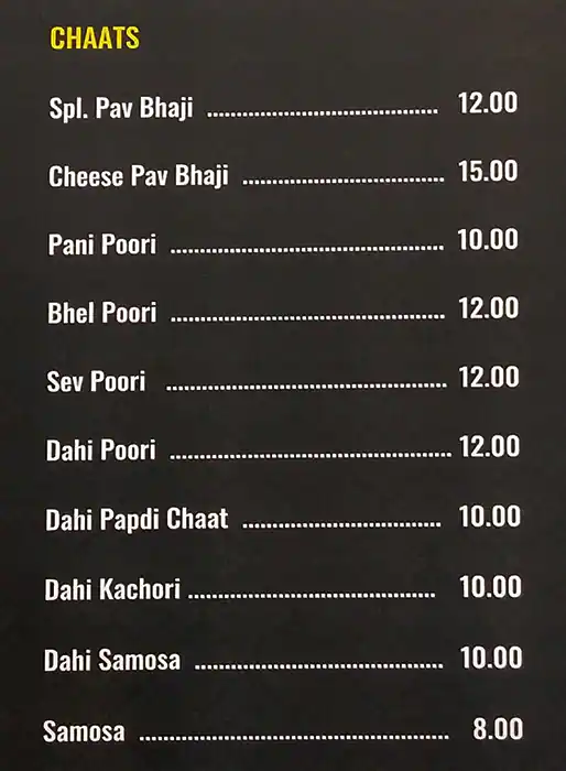 Menu of Saravanaa Bhavan, Al Ghanim, Doha  