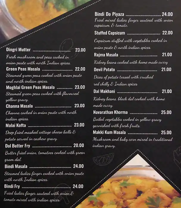 Menu of Saravanaa Bhavan, Al Ghanim, Doha  