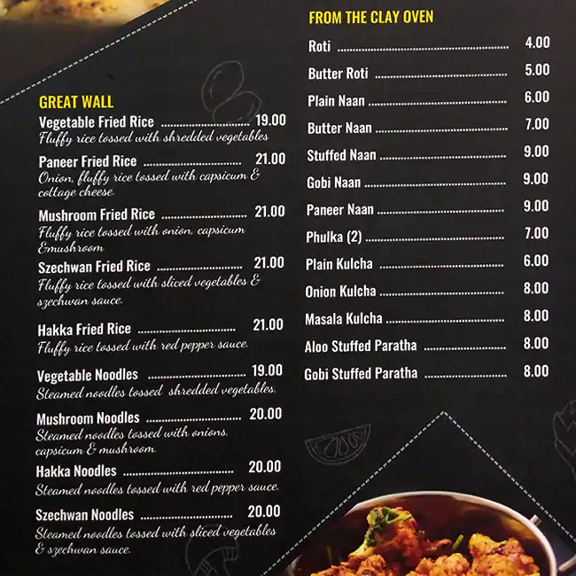 Menu of Saravanaa Bhavan, Al Ghanim, Doha  