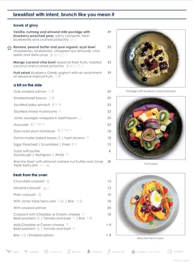 Menu of Jones The Grocer, The Gate Mall, Dafna, Doha  