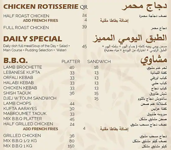 Menu of Huda Bakery, Salwa Road, Doha  