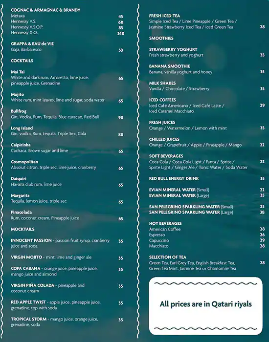 Menu of Liquidity - Crowne Plaza Doha, The Business Park, Najma, Doha  