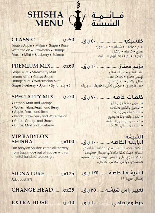 Menu of Argan - Souq Waqif Boutique Hotel Al Jasra, Souq Waqif, Doha  