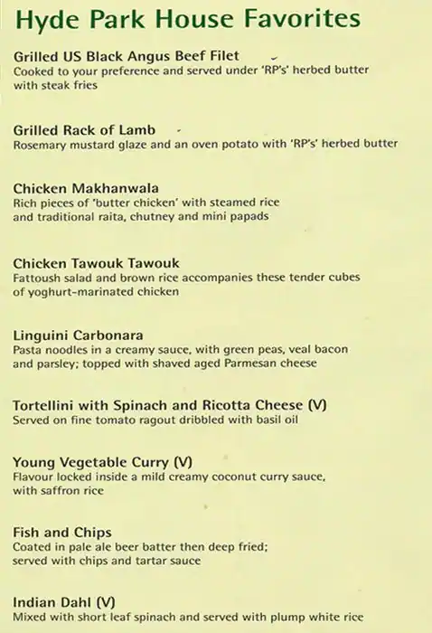 Menu of Hyde Park Coffee Shop - Radisson Blu Hotel, Al Muntazah, Doha  