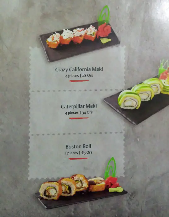 Menu of Neo, Al Nasr, Doha  