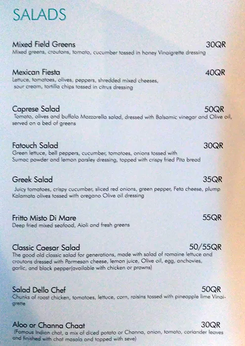 Menu of De Dine Zone - Gokulam Park, Al Salata, Doha  