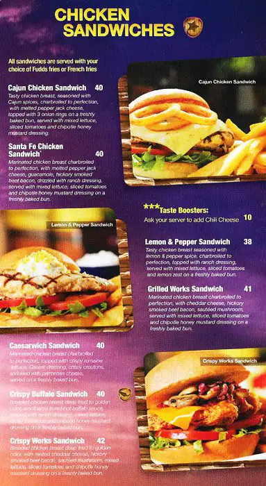 Menu of Fuddruckers, Dafna, Doha  