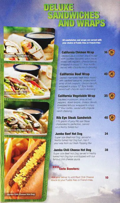 Menu of Fuddruckers, Dafna, Doha  