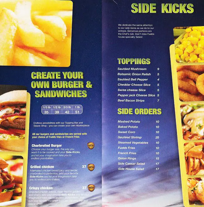 Menu of Fuddruckers, Dafna, Doha  