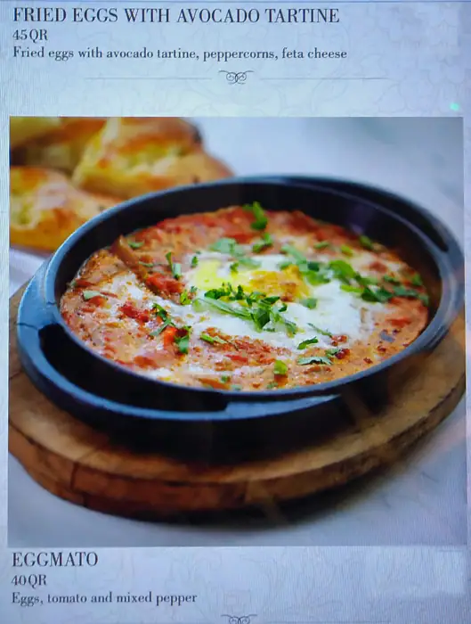 Menu of Chac Late, Katara, Doha  