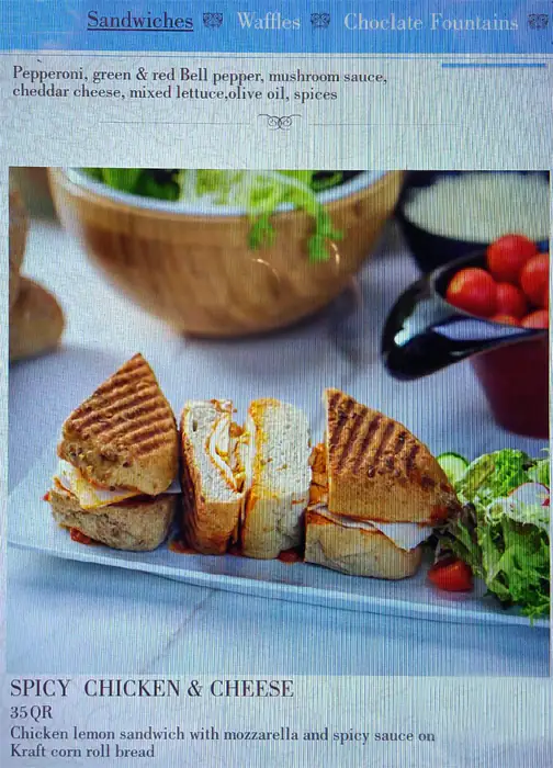 Menu of Chac Late, Katara, Doha  
