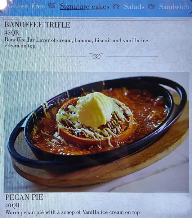 Menu of Chac Late, Katara, Doha  