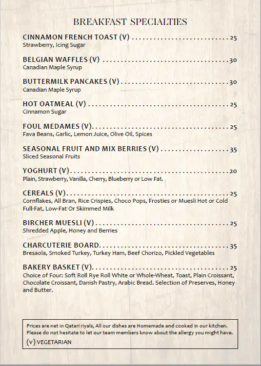 Menu of La Piazza - Souq Waqif Boutique Hotel Al Bidda, Souq Waqif, Doha  