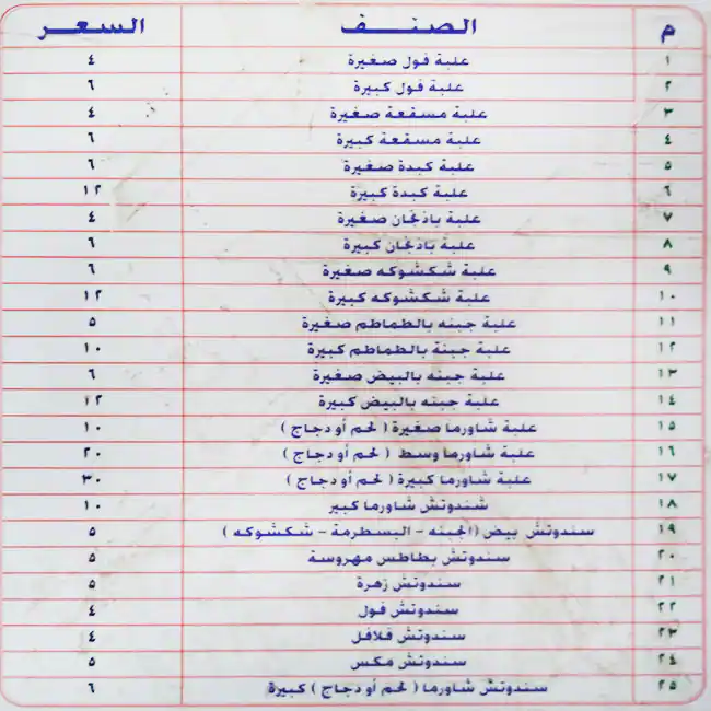 Menu of Hot Bread Bakery, Najma, Doha  