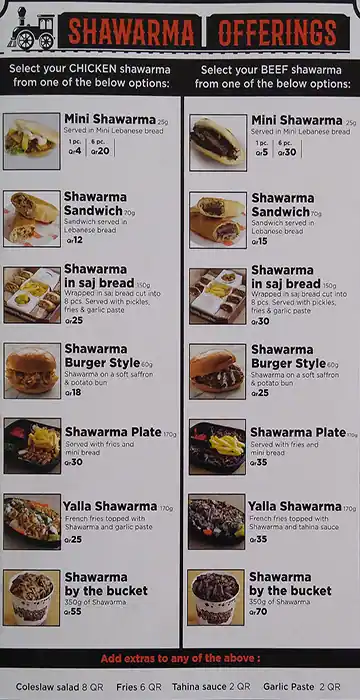 Menu of Shawarma Station - شاورما ستيشن, Al Hilal, Doha  