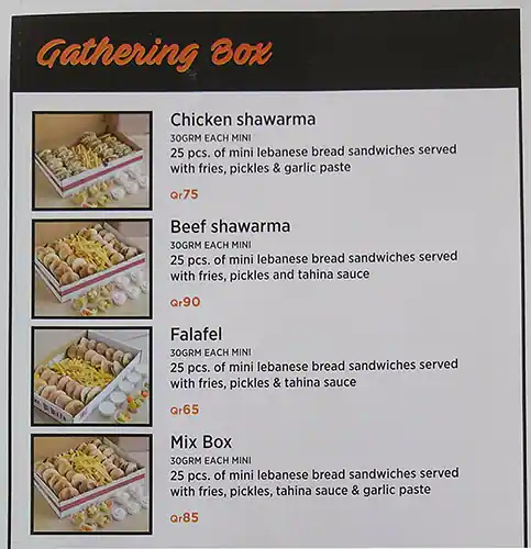 Menu of Shawarma Station - شاورما ستيشن, Souq Waqif, Doha  