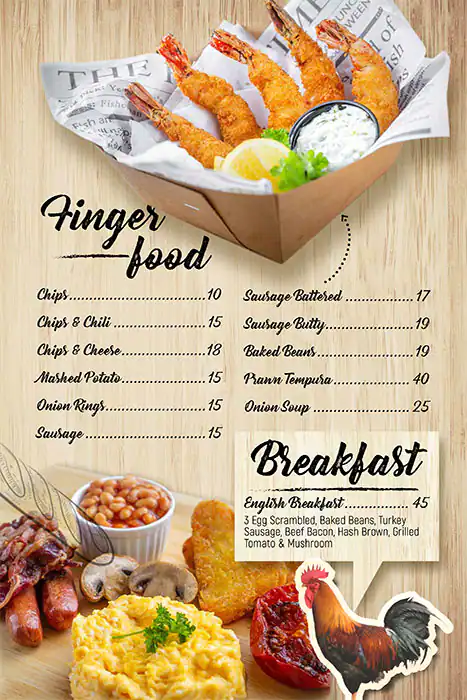 Menu of The Chippy, Bin Omran, Doha  