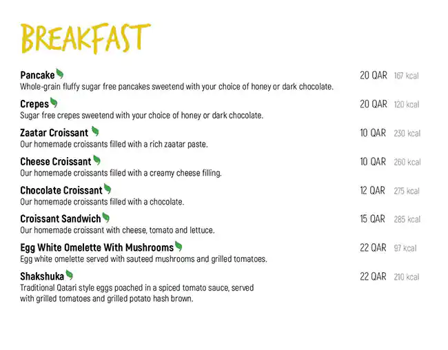 Menu of Ideal Diet Cafe, Bin Omran, Doha  