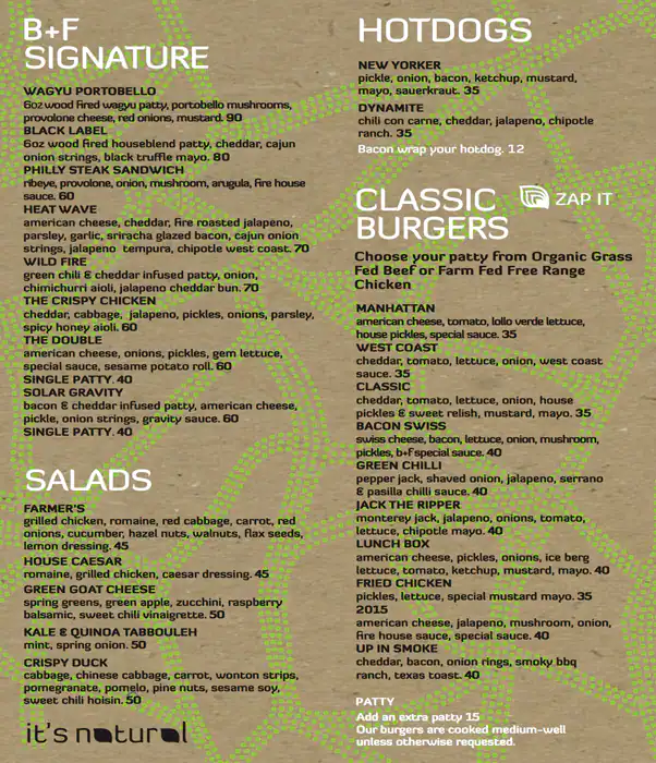 Menu of Burger Boutique, Al Gharafa, Doha  