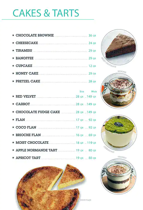 Menu of Brioche Dorée, Al Gharafa, Doha  