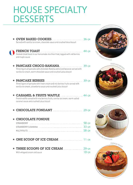 Menu of Brioche Dorée, Al Gharafa, Doha  