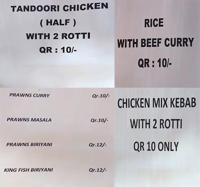 Tasty food Indianmenu Ain Khalid, Doha