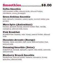 Menu of Roots Juices, Oak Lawn, Dallas  