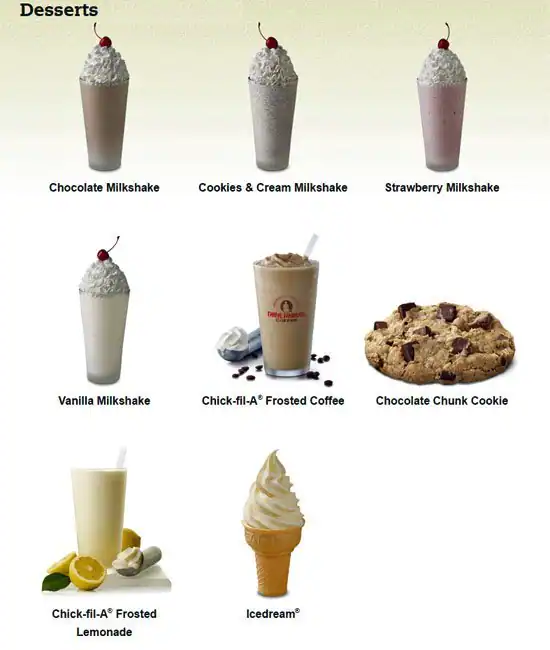 Menu of Chick-fil-A, Southpark Meadows, Austin  