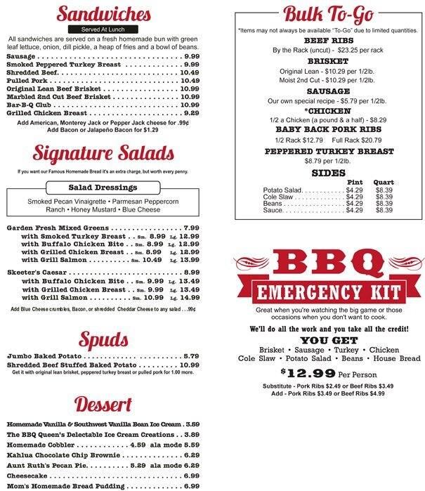 Menu of The County Line Barbeque, West Lake Hills, Austin  