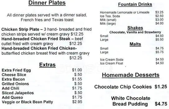 Menu of Dirty Martin's Place, West Campus, Austin  