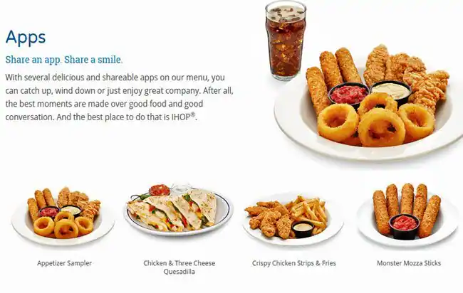 Menu of IHOP, Southpark Meadows, Austin  