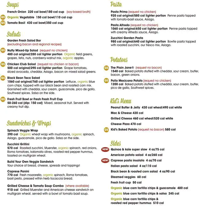 Menu of Jason's Deli, Arboretum, Austin  