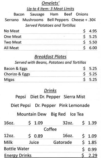 Menu of Ken's, Windsor Hills, Austin  