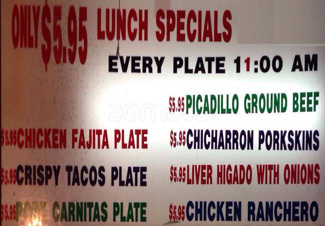 Menu of Las Cazuelas Mexican, East Cesar Chavez, Austin  