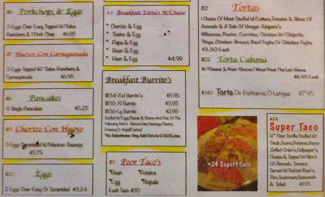 Menu of Las Cazuelas Mexican, East Cesar Chavez, Austin  