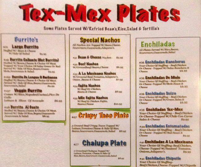 Menu of Las Cazuelas Mexican, East Cesar Chavez, Austin  