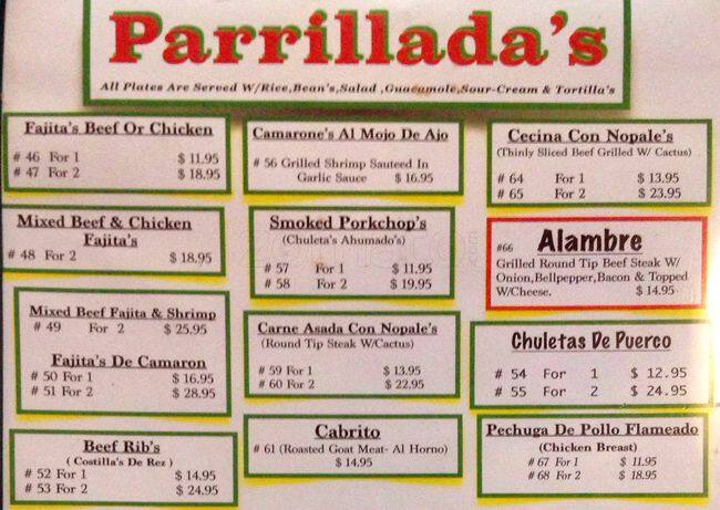 Menu of Las Cazuelas Mexican, East Cesar Chavez, Austin  