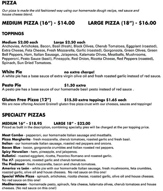 Menu of Little Deli & Pizzeria, Crestview, Austin  