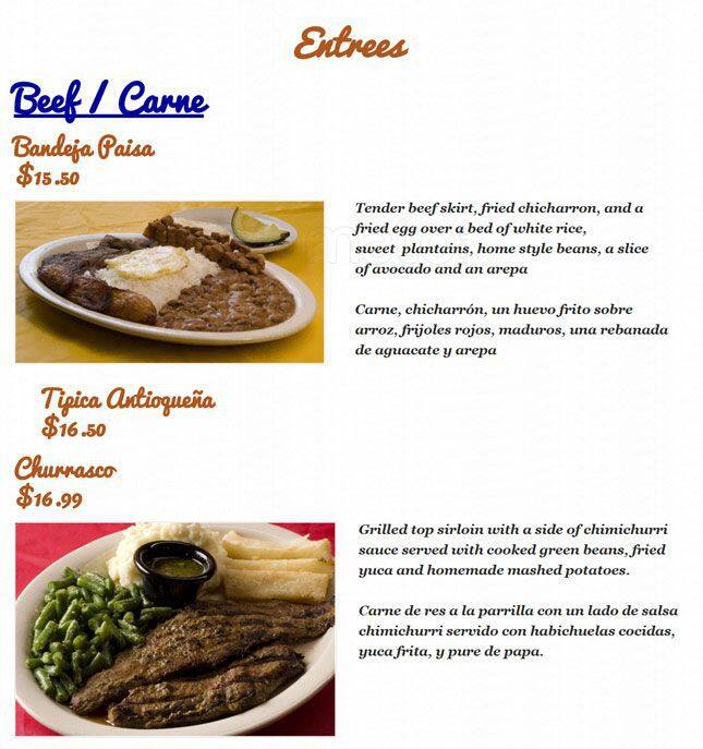 Tasty food Colombianmenu Carrollton, Carrollton