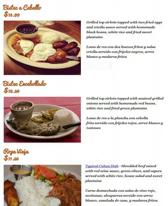 Menu of Casa Colombia, Holly, Austin  