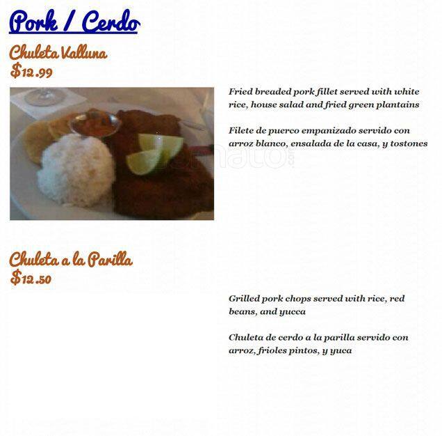 Menu of Casa Colombia, Holly, Austin  