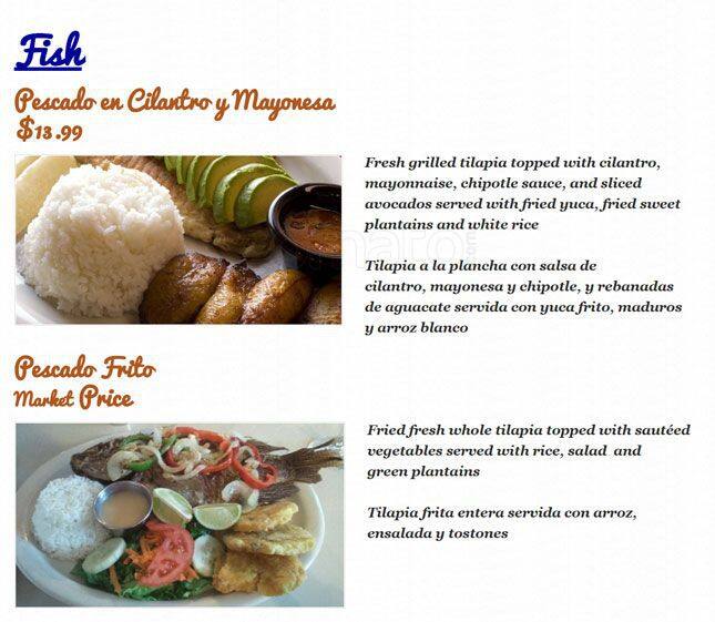 Menu of Casa Colombia, Holly, Austin  