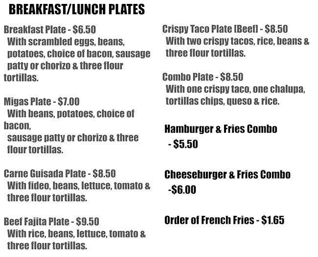 Menu of Porfirio's Tacos, East Cesar Chavez, Austin  