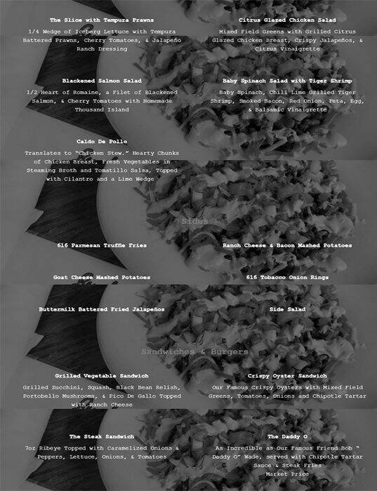 Menu of Ranch 616, Downtown, Austin  