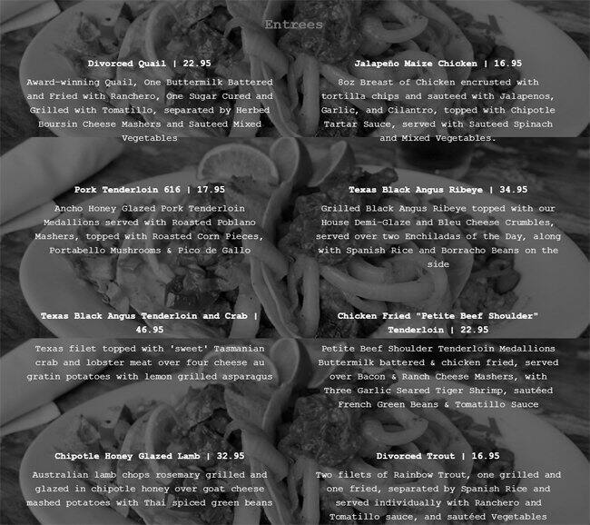 Menu of Ranch 616, Downtown, Austin  
