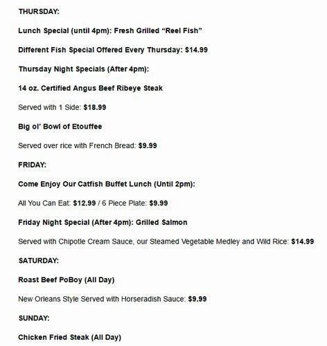Menu of Shoal Creek Saloon, Downtown, Austin  